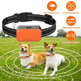 Electric Dog Training Collar Receiver IP67 Waterproof Shock Vibration Beep Mode Anti-Bark Deterrent Fence System