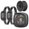 Pet Containment System with 9 Adjustable Levels 2 Recivers IPX8 Waterproof Rechargeable Underground Fence