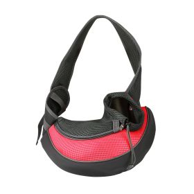 Pet Carrier for Dogs Hand Free Sling Adjustable Strap Tote Bag Shoulder Bag Carrying Small (Option: Red_L)