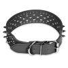 Dog Leather Collar Spiked Studded