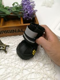 dog shoes Pet shoes wear (Option: Black-No1)