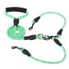 Double Dogs Leash No-Tangle Dogs Lead Reflective Dogs Walking Leash Padded Handle