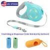 16FT Retractable Dog Leash with Flashlight RGB Light Fit for 66-110lbs