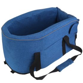 Pet Car Seat with Storage Pocket (Option: Blue)