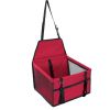 Dog Booster Car Seat Foldable Pet Travel Carrier w/ Clip-on Safety Leash for up to 20Lbs