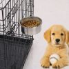 Stainless Steel Dog Bowl Hanging Food Bowl Detachable Food Water Bowl with Clamp Holder
