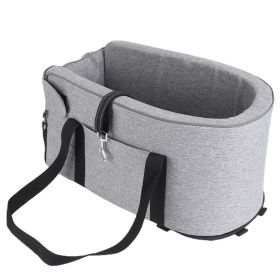 Pet Car Seat with Storage Pocket (Option: Silver)