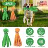 2Pcs Octopus-Shaped Training Squeaky Interactive Dog Toy