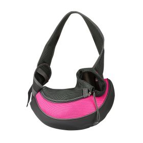 Pet Carrier for Dogs Hand Free Sling Adjustable Strap Tote Bag Shoulder Bag Carrying Small (Option: Pink_S)