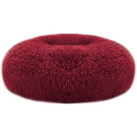 Pet Dog Bed Soft Warm Fleece Puppy Bed Dog Cozy Nest Sofa Bed Cushion For S/M Dog (Option: Red_L)