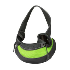 Pet Carrier for Dogs Hand Free Sling Adjustable Strap Tote Bag Shoulder Bag Carrying Small (Option: Green_L)
