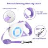 16FT Retractable Dog Leash with Flashlight RGB Light Fit for 66-110lbs