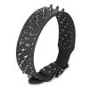 Dog Leather Collar Spiked Studded