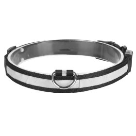 LED Dog Collar USB Rechargeable Adjustable Dog Safety Night Safety Flashing Luminous Light up (Option: XL_Color)