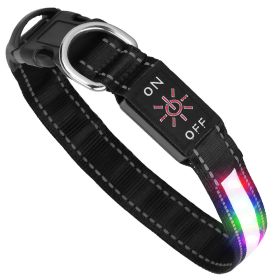 Waterproof Light Up LED Dog Collar (Option: M)