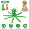 2Pcs Octopus-Shaped Training Squeaky Interactive Dog Toy