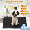 Dog Bed Comfortable Fleece Crate Reversible Pad Joint Relief w/ Water Resistant Breathable