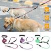 Double Dogs Leash No-Tangle Dogs Lead Reflective Dogs Walking Leash Padded Handle