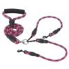 Double Dogs Leash No-Tangle Dogs Lead Reflective Dogs Walking Leash Padded Handle