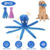 2Pcs Octopus-Shaped Training Squeaky Interactive Dog Toy