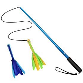 Extendable Dog Flirt Pole with Lure 10.23-26.77in (Option: Blue)