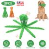 2Pcs Octopus-Shaped Training Squeaky Interactive Dog Toy