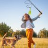 Extendable Dog Flirt Pole with Lure 10.23-26.77in