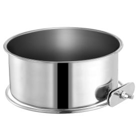 Stainless Steel Dog Bowl Hanging Food Bowl Detachable Food Water Bowl with Clamp Holder (Option: L)