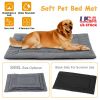 Dog Bed Comfortable Fleece Crate Reversible Pad Joint Relief w/ Water Resistant Breathable