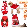 Dog Santa Claus Reindeer Antlers Costume