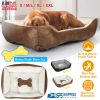 Pet Dog Bed Soft Warm Fleece Puppy Cozy Nest Sofa Bed Cushion Mat For S/M Dog