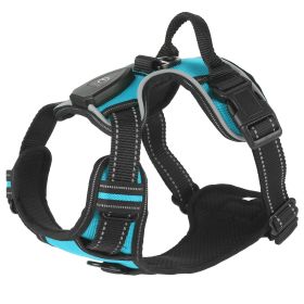 LED Dog Harness Rechargeable No Pull Lighted Dog Vest (Option: Green_L)
