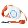 16FT Retractable Dog Leash with Flashlight RGB Light Fit for 66-110lbs