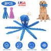 2Pcs Octopus-Shaped Training Squeaky Interactive Dog Toy