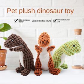 Pet dog plush toys bite resistant teeth grinding vocal toys teeth cleaning absorbing odor dog toys (Color: coffee)