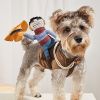 Cowboy Rider Pet Costume, Funny Dog Costume For Small Medium Dogs,