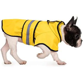 Reflective Dog Raincoat Hooded Slicker Poncho Dogs and Puppies; Waterproof Dog Clothing (Color: Clear, size: medium)