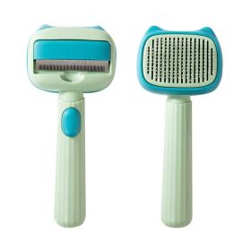 Pet Grooming Brush Dog Deshedding Brush  Dematting Comb For Pet Hair Grooming Brush Reduces Shedding (Color: Green)