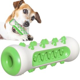 Dog Squeaky Toys for Aggressive Chewers, Tough Toothbrush Dog Chew Toy, Nearly Indestructible  Teeth Cleaning (Color: Green)