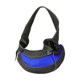 Pet Carrier for Dogs Hand Free Sling Adjustable Strap Tote Bag Shoulder Bag Carrying Small (Option: Blue_L)