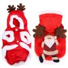 Dog Santa Claus Reindeer Antlers Costume