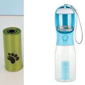 Portable Dog Water Bottle Food Feeder Drinker Dispenser 3 In 1 Leak-proof Multifunctional Dog Pet Products (Option: Turquoise)