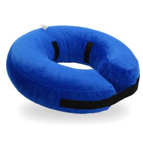 Dog Protective Inflatable Collar Not Block Vision E-Collar Adjustable Pet Recovery (Option: M)