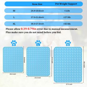 Pet Cooling Mat Dog Puppy Blanket For Summer Sleeping Bed Dog Cooling Bed Pet Cooling Mat (Option: M)