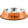 Stainless steel dog bowl; color anti-skid dog bowl