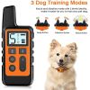 Dog Training Collar; Waterproof Shock Collars for Dog with Remote Range 1640 ft; 3 Training Modes