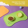 Dog Food Mat For Floors Waterproof,Thickert Non-Slip,Dog Bowl Mats For Food And Water,Pet Feeding Mat Silicone