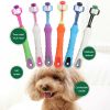 Three-Head Multi-angle Toothbrush Cleaning Dog Brush Bad Breath Teeth Care Tool