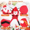 Pet Christmas Costumes Red Winter Coat for Dog Riding Santa Claus with Bell Clothes New Year Outfit