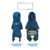 Small dog raincoat; body full surrounding; waterproof poncho; with tow holes in the back